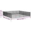 vidaXL Dog Playpen 20 Panels Black Galvanised Steel