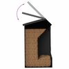 vidaXL Rabbit Feeder Black 64.5 x 25.5 x 45.5 cm Cold-Rolled Steel