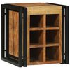 vidaXL Wine Rack Brown and Black 35 x 35 x 39 cm Solid Acacia Wood