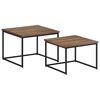 vidaXL Nesting Coffee Tables 2 pcs Solid Wood Teak
