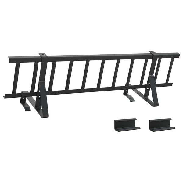 vidaXL Roof Snow Guard Black 800 x 29.5 x 34.5 cm Steel