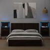 vidaXL Bed Headboard with Cabinets Brown Oak 160 cm Engineered Wood