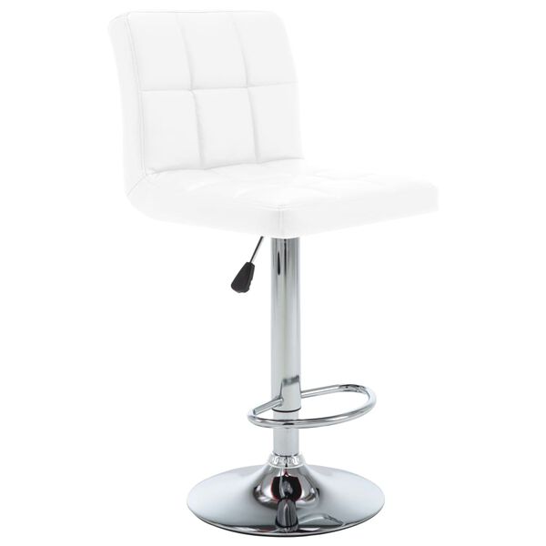 vidaXL Bar Stools 2 pcs White Faux Leather