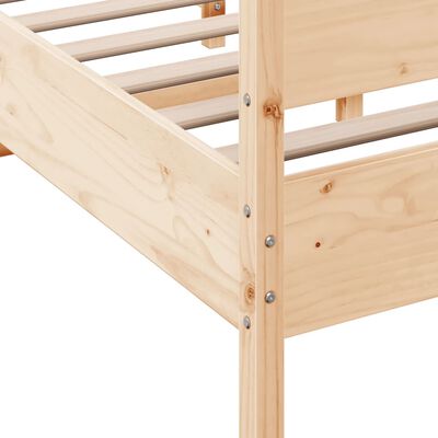 vidaXL Bed Frame with Headboard 160x200 cm Solid Wood Pine