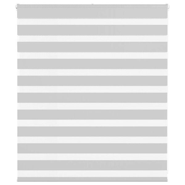 vidaXL Zebra Blind Light Grey 135x100 cm Fabric Width 130.9 cm Polyester