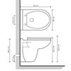 vidaXL Wall-Hung Toilet with Soft-Close Seat Ceramic White WC