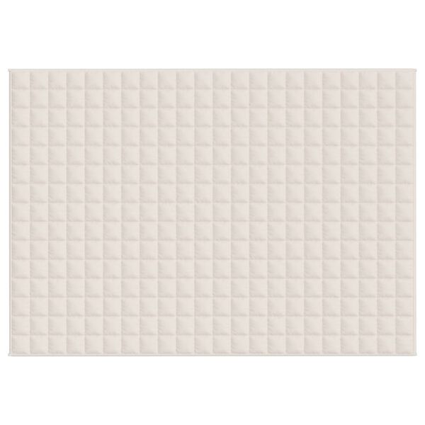 vidaXL Weighted Blanket Light Cream 155x220 cm 11 kg Fabric