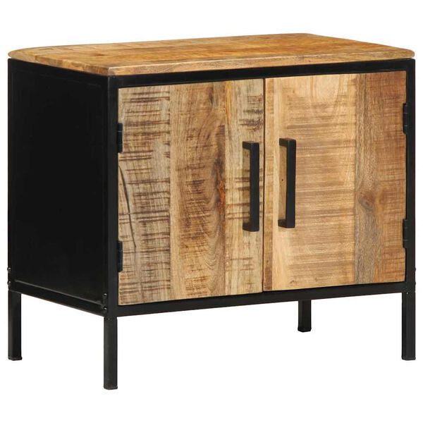 vidaXL Bedside Cabinet Brown and Black 50 x 30 x 45 cm