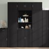 vidaXL Storage Cabinet Black 70x42.5x225 cm Engineered Wood