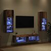 vidaXL TV Wall Unit Wall-mounted 6 pcs Old Wood Engineered Wood