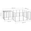 vidaXL Dog Kennel Silver 6.05 m² Steel