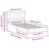 vidaXL Bed Frame with Headboard Wax Brown 80 x 200 cm Solid Pine Wood