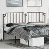 vidaXL Metal Headboard Black 193 cm