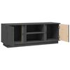 vidaXL TV Cabinet Grey 110x35x40.5 cm Solid Wood Pine