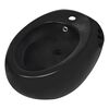 vidaXL Wall Hung Bidet Black Ceramic