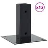 vidaXL Post Bases Square 12 pcs Anthracite 51x51 mm Powder-coated Steel