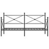 vidaXL Day Bed without Mattress Black 90x200 cm Steel