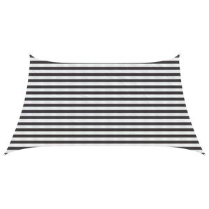 vidaXL Sunshade Sail Anthracite and White 3 / 4 x 2 m HDPE