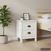 vidaXL Bedside Cabinet Hill 2 pcs White 46x35x49.5 cm Solid Pine Wood