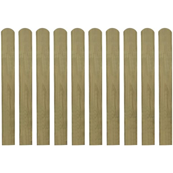 vidaXL Impregnated Fence Slats 10 pcs Wood 80 cm