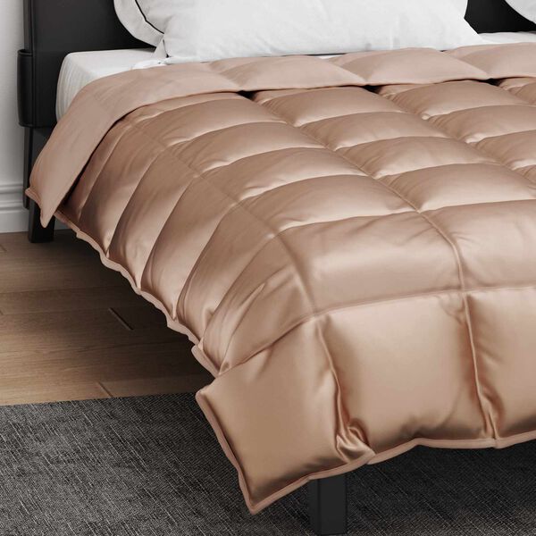 vidaXL Winter Duvet Gold 200 x 200 cm Satin and Microfiber