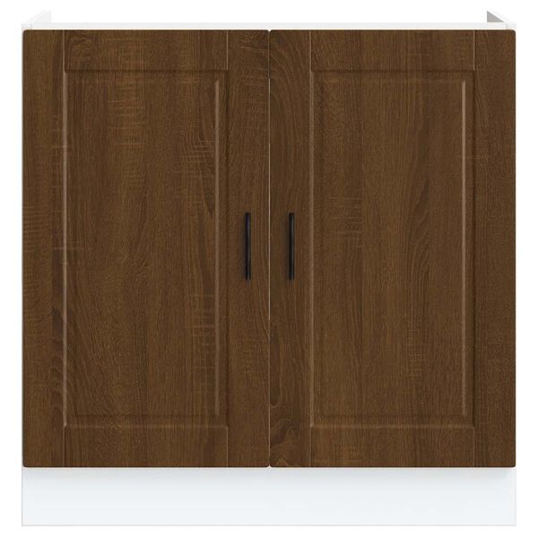 vidaXL Sink Base Cabinet&nbsp;"Porto" Brown Oak 80x46x81.5 cm&nbsp;Engineered Wood
