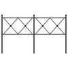 vidaXL Metal Replace Headboard Black 160cm