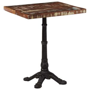 vidaXL Bistro Table 60x60x76 cm Solid Reclaimed Wood