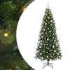 vidaXL Artificial Christmas Tree Green 210 cm PE and PVC