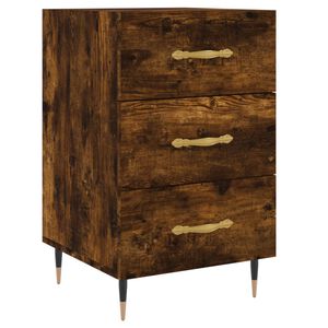 vidaXL Bedside Cabinet Smoked Oak 40x40x66 cm Engineered Wood