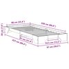 vidaXL Floor Bed Frame Brown 90 x 220 cm Wood