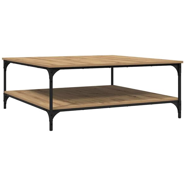 vidaXL Coffee Table Artisan oak 100 x 100 x 40 cm Engineered Wood