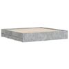 vidaXL Bed Frame with Drawers without Mattress Concrete Grey 180x200 cm Super King