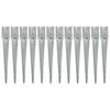 vidaXL Ground Spikes 12 pcs Silver 10x10x76 cm Galvanised Steel