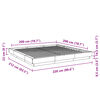vidaXL Bed Frame with LED Lights without Mattress Brown Oak 200x200cm