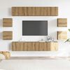 vidaXL Wall Mounted TV cabinets 8 pcs Artisan Oak Engineered Wood