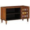 vidaXL TV Cabinet with Door Walnut 80 x 31.5 x 46 cm Solid Mango Wood