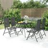 vidaXL 5 Piece Garden Dining Set Anthracite Steel
