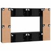 vidaXL TV Cabinet Set Wall-mounted Black Oak Engineered Wood