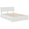 vidaXL Bed Frame with Headboard White 150 x 200 cm Engineered Wood