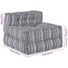 vidaXL Modular Sofa 4 pcs Grey Print Fabric