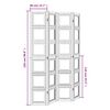 vidaXL Room Divider 4 Panels White Solid Wood Paulownia