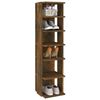 vidaXL Shoe Racks 2 pcs Smoked Oak 27.5x27x102 cm Engineered Wood