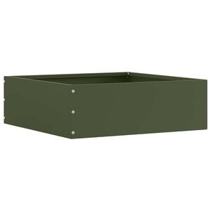 vidaXL Lawn Edging 40 x 40 x 13 cm Steel Olive Green
