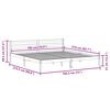 vidaXL Bed Frame Brown 215.5 x 185.5 x 69.5 cm Solid Pine Wood