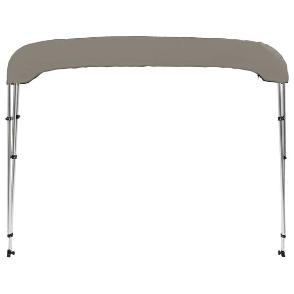 vidaXL 3-bow Bimini Top Grey 183x160x137 cm