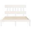 vidaXL Bed Frame without Mattress White Small Double Solid Wood Pine