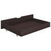 vidaXL Canopy Bed Frame without Mattress Dark Brown Pine Wood 140x200 cm (283271+321988)