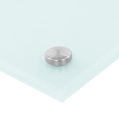 vidaXL Kitchen Backsplash White 70x40 cm Tempered Glass