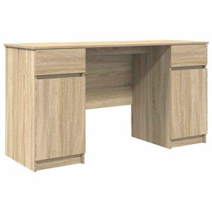 vidaXL Desk with Drawer Sonoma oak 140 x 49 x 76 cm Engineered wood